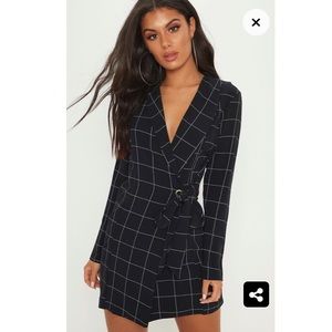 Plaid Blazer Dress